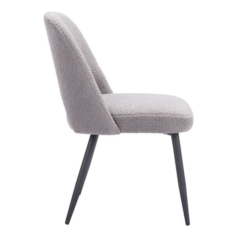Zuo Modern Teddy Dining Chair Set of 2, Gray