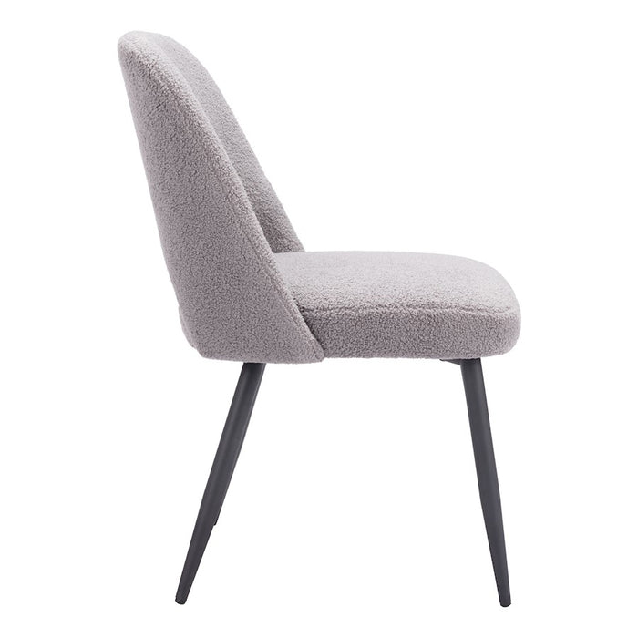 Zuo Modern Teddy Dining Chair Set of 2, Gray