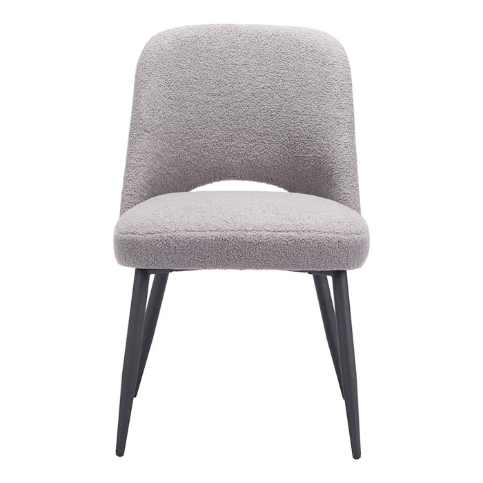 Zuo Modern Teddy Dining Chair Set of 2, Gray