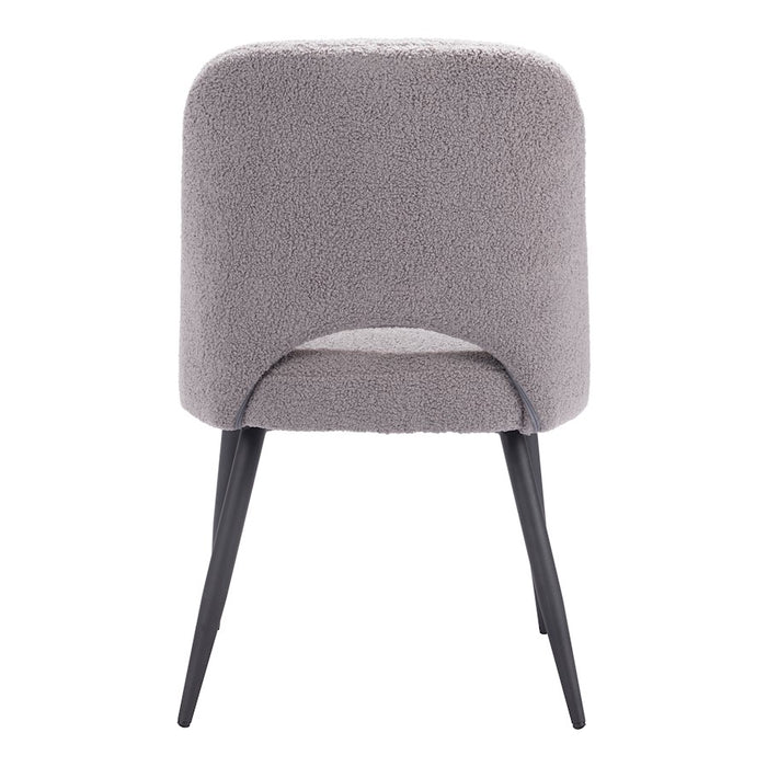 Zuo Modern Teddy Dining Chair Set of 2, Gray