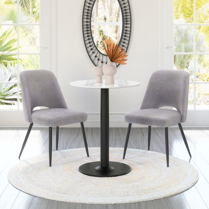 Zuo Modern Teddy Dining Chair Set of 2, Gray