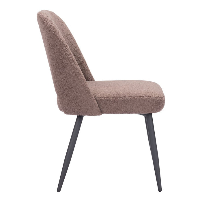 Zuo Modern Teddy Dining Chair Set of 2, Brown