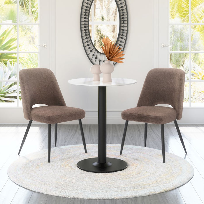 Zuo Modern Teddy Dining Chair Set of 2, Brown