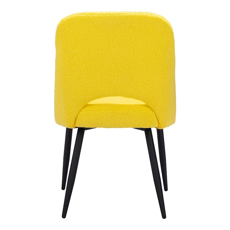 Zuo Modern Teddy Dining Chair Set of 2, Yellow