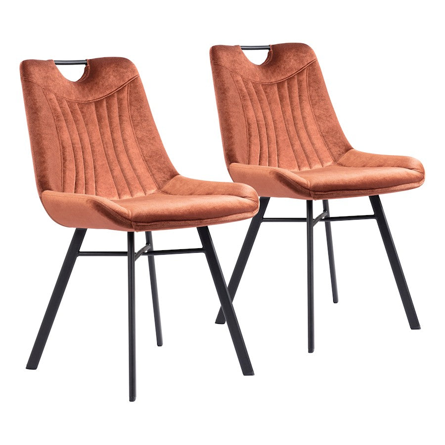 Zuo Modern Tyler Dining Chair Set of 2, Brown - 109331