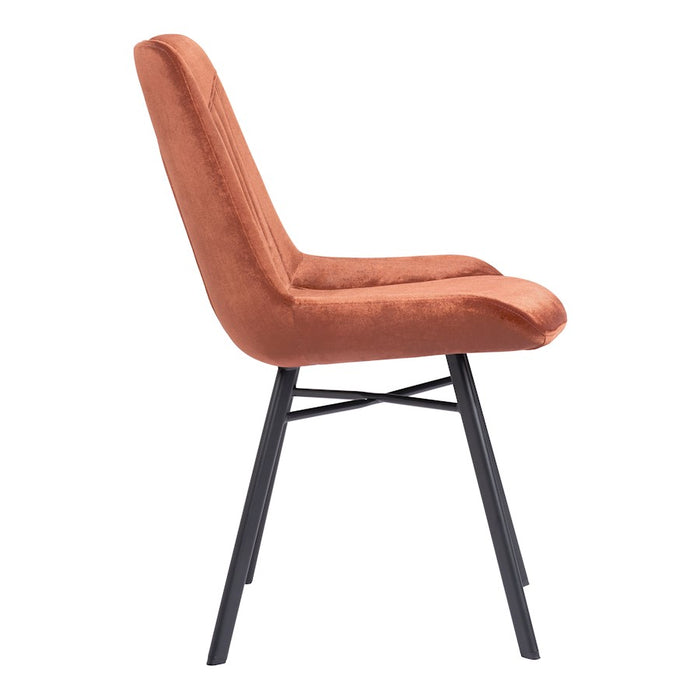 Zuo Modern Tyler Dining Chair Set of 2, Brown
