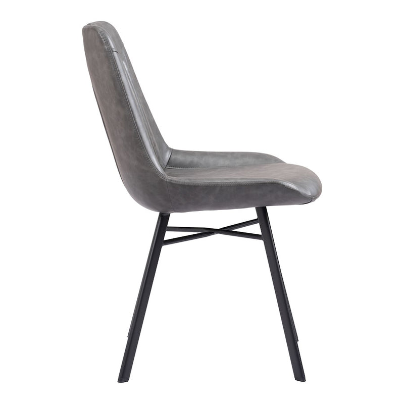 Zuo Modern Tyler Dining Chair Set of 2, Vintage Gray