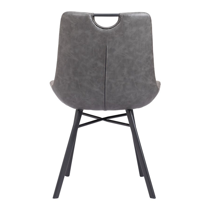 Zuo Modern Tyler Dining Chair Set of 2, Vintage Gray