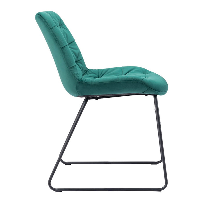 Zuo Modern Tammy Dining Chair Set of 2, Green