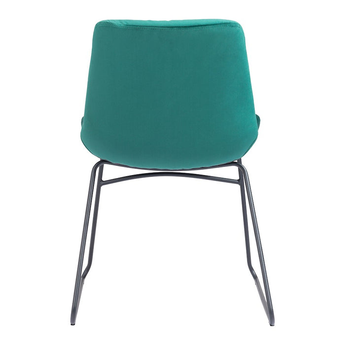 Zuo Modern Tammy Dining Chair Set of 2, Green