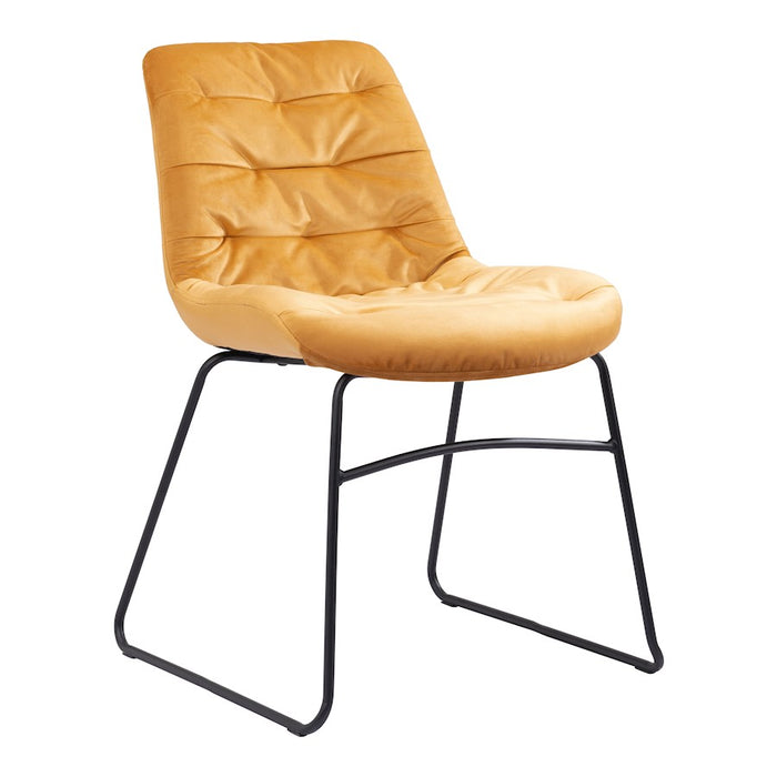 Zuo Modern Tammy Dining Chair Set of 2, Yellow