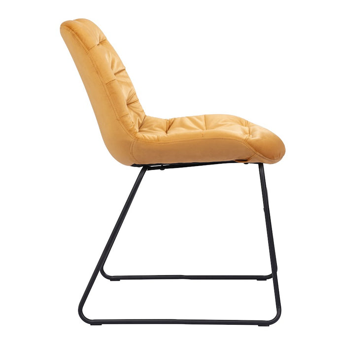 Zuo Modern Tammy Dining Chair Set of 2, Yellow