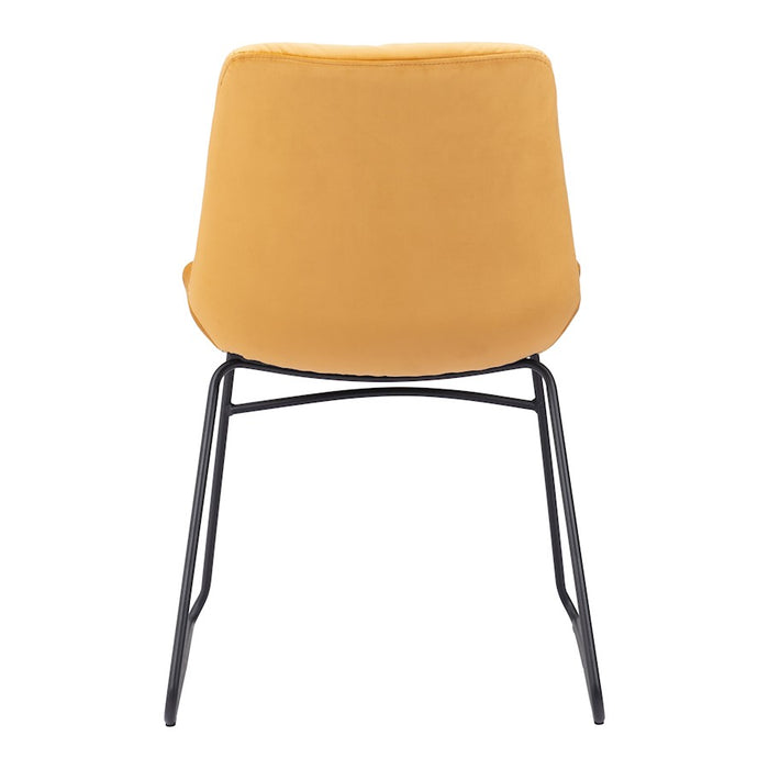 Zuo Modern Tammy Dining Chair Set of 2, Yellow