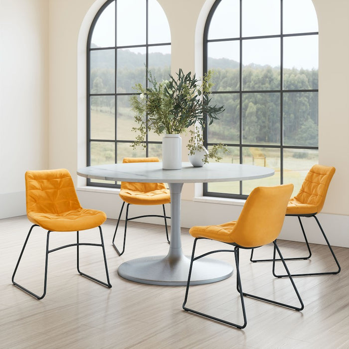 Zuo Modern Tammy Dining Chair Set of 2, Yellow
