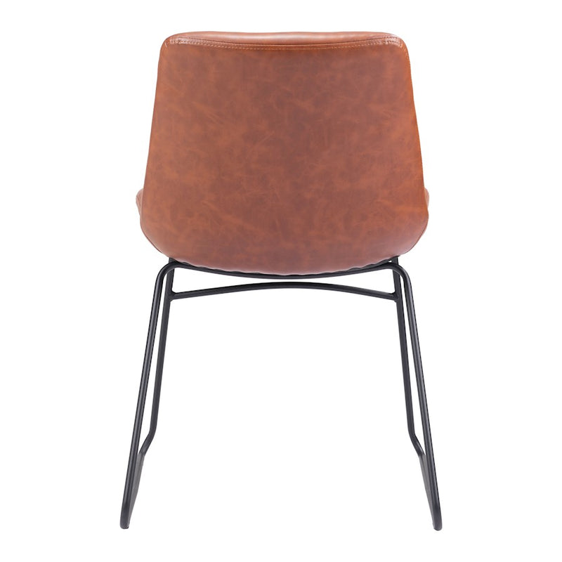 Zuo Modern Tammy Dining Chair Set of 2, Vintage Brown