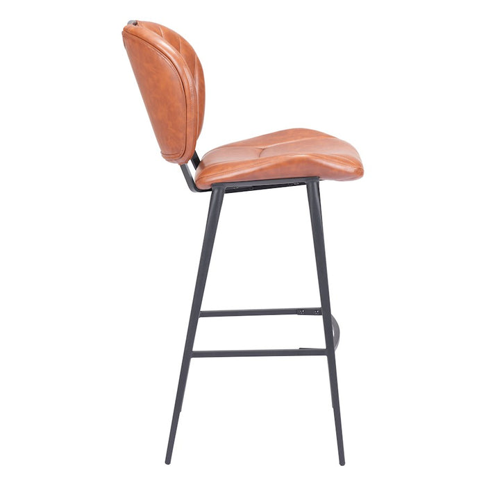 Zuo Modern Terrence Barstool, Vintage Brown