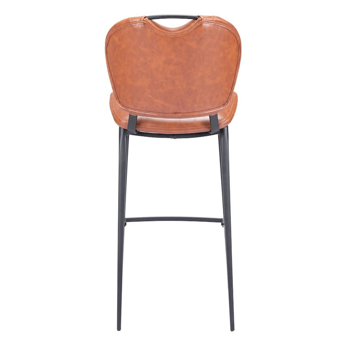 Zuo Modern Terrence Barstool, Vintage Brown