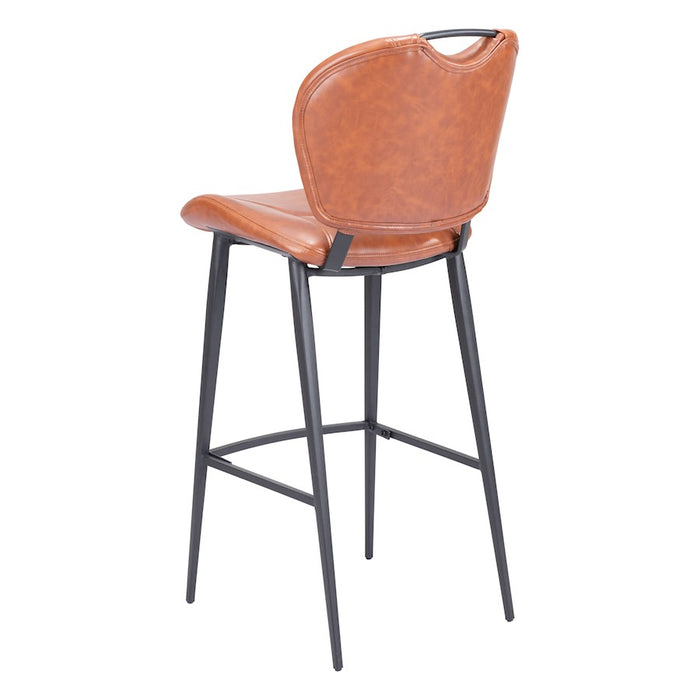 Zuo Modern Terrence Barstool, Vintage Brown