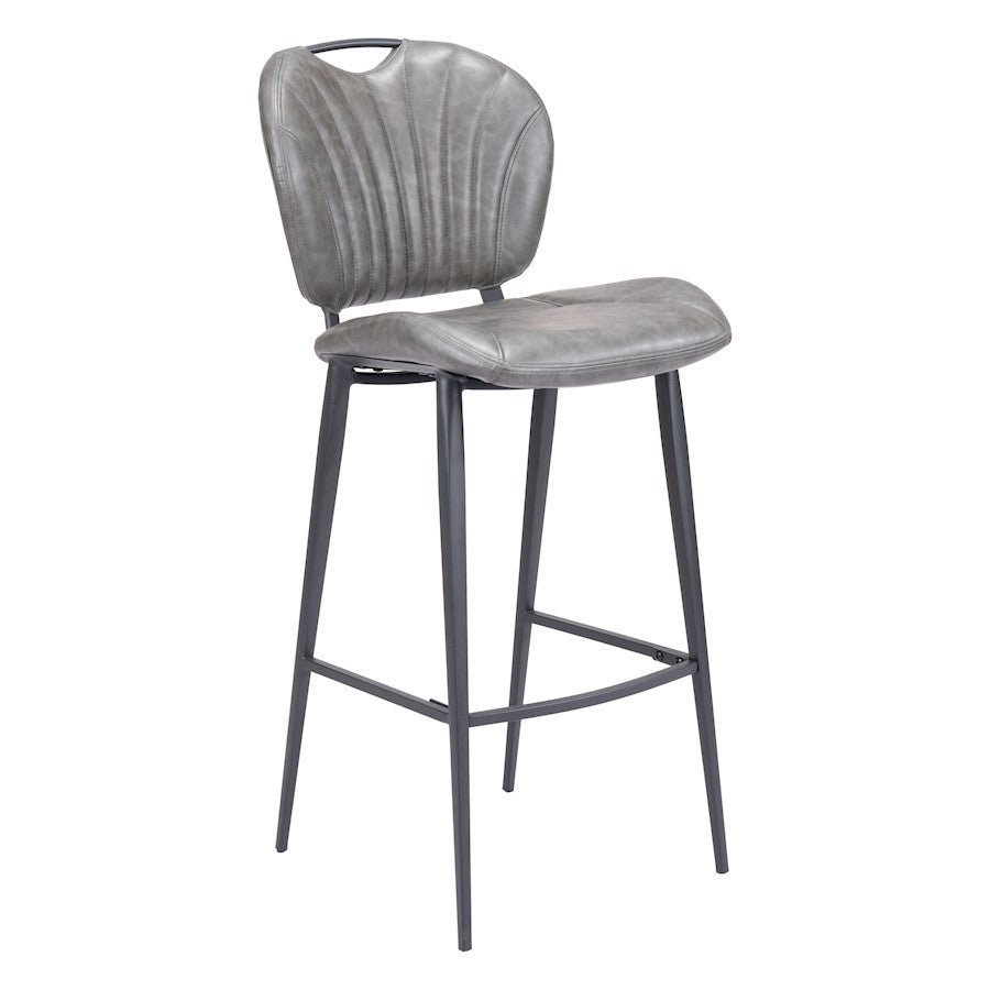 Zuo Modern Terrence Barstool, Vintage Gray - 109340
