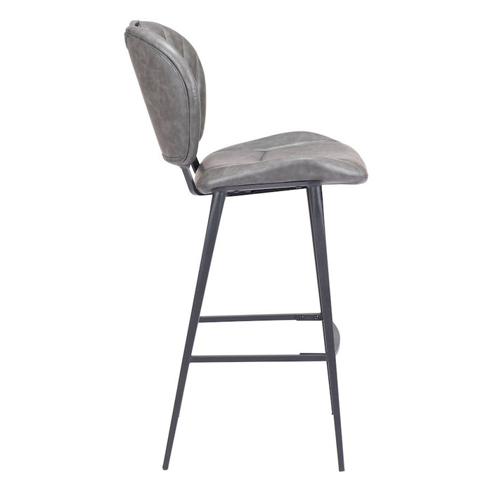Zuo Modern Terrence Barstool, Vintage Gray