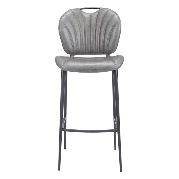 Zuo Modern Terrence Barstool, Vintage Gray