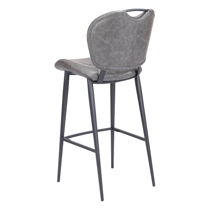 Zuo Modern Terrence Barstool, Vintage Gray