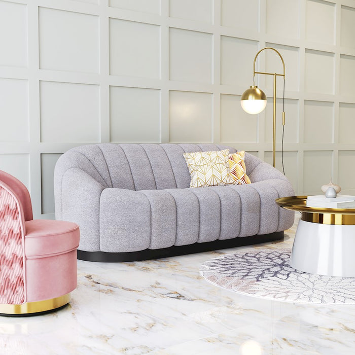 Zuo Modern Bhutan Sofa, Light Gray