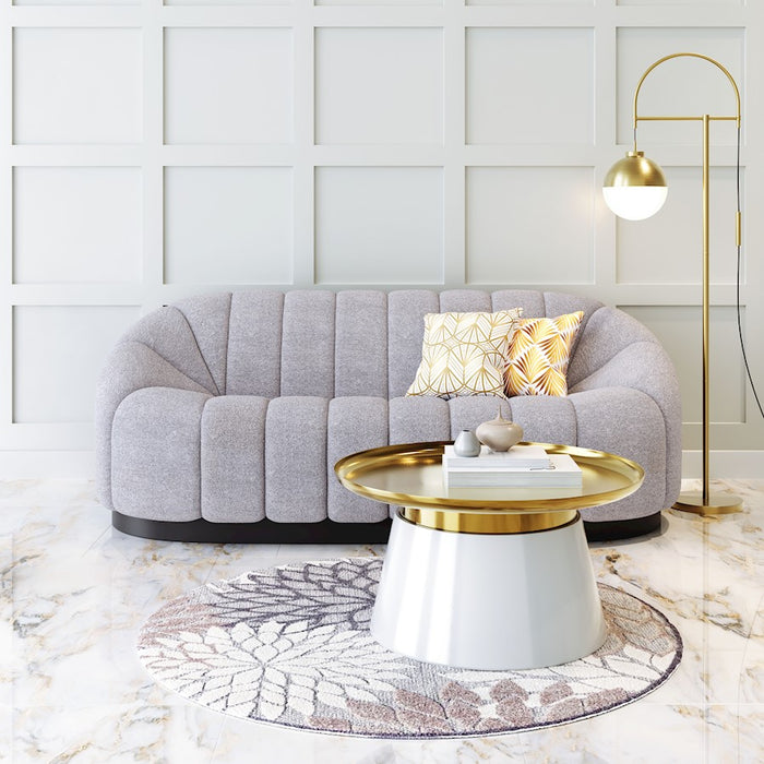 Zuo Modern Bhutan Sofa, Light Gray