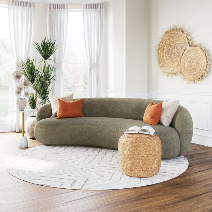 Zuo Modern Tibet Sofa, Olive Green