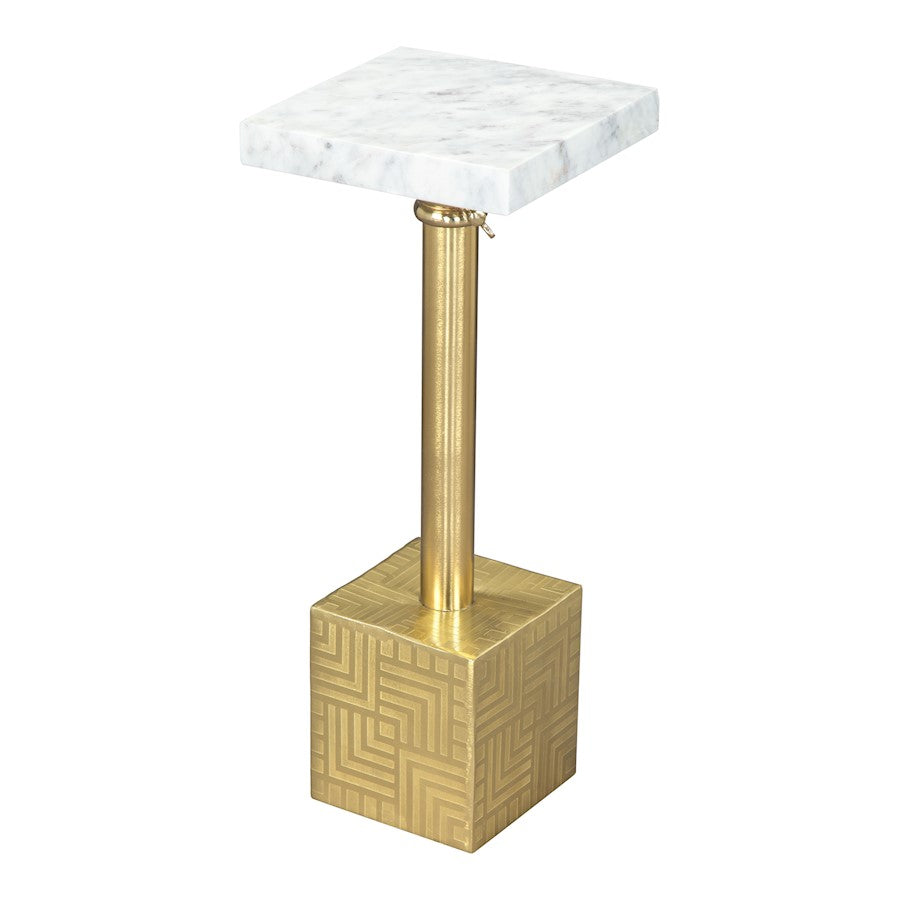 Zuo Modern Josef Side Table, White/Gold - 109350