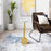 Zuo Modern Josef Side Table, White/Gold