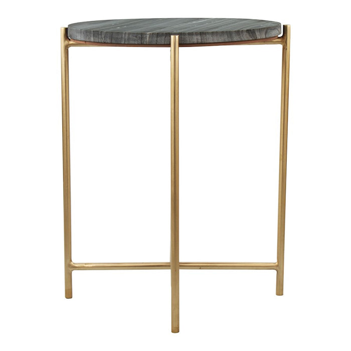 Zuo Modern David Side Table, Gray/Gold