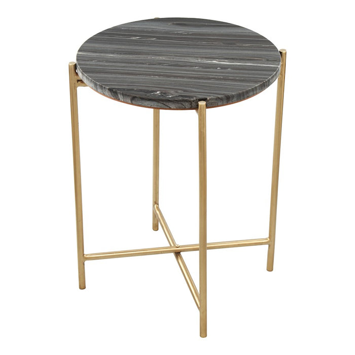 Zuo Modern David Side Table, Gray/Gold