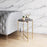 Zuo Modern David Side Table, Gray/Gold