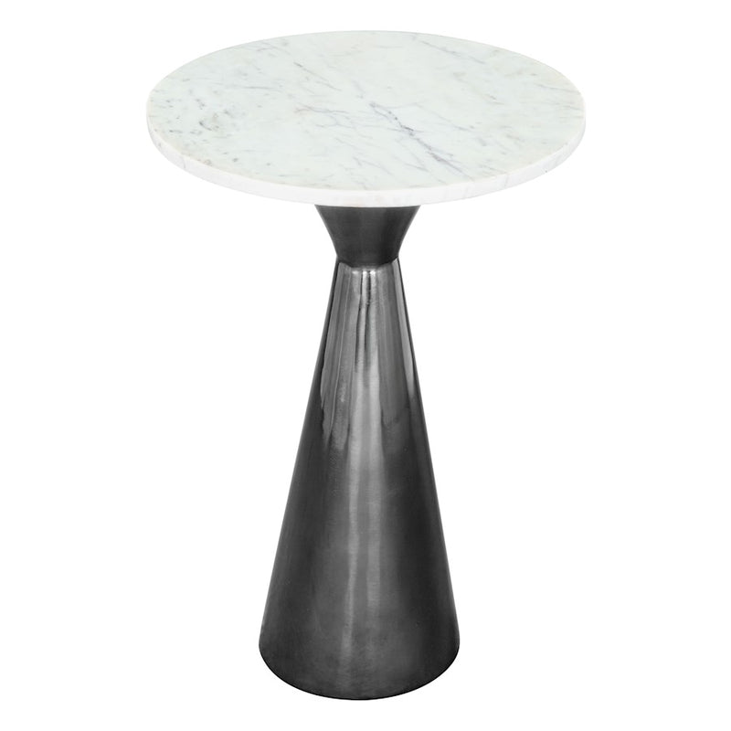 Zuo Modern Tim Side Table, White/Black