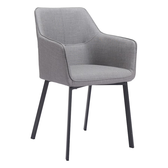 Zuo Modern Adage Dining Chair Set of 2, Gray