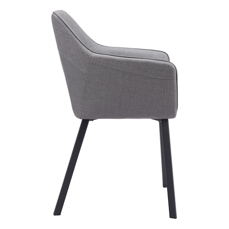 Zuo Modern Adage Dining Chair Set of 2, Gray