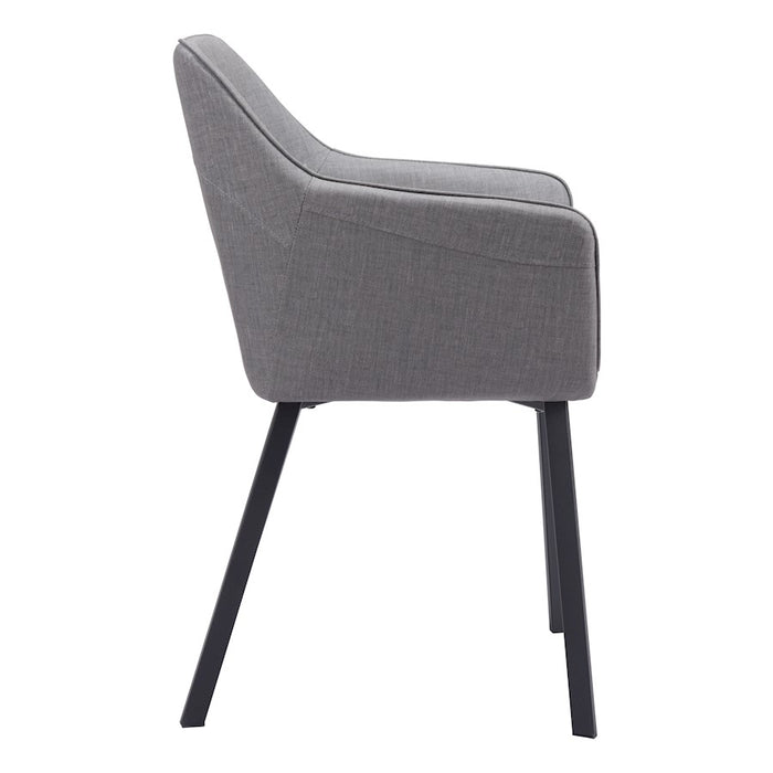 Zuo Modern Adage Dining Chair Set of 2, Gray
