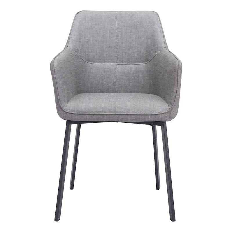 Zuo Modern Adage Dining Chair Set of 2, Gray