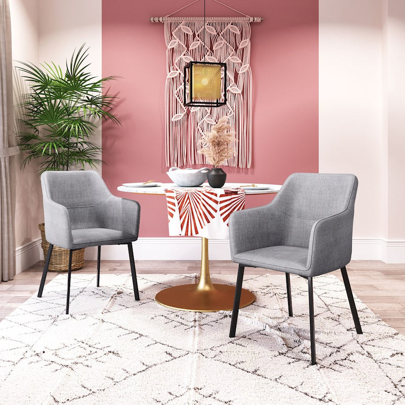 Zuo Modern Adage Dining Chair Set of 2, Gray