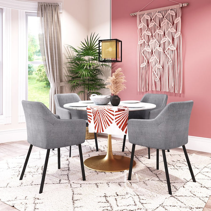 Zuo Modern Adage Dining Chair Set of 2, Gray