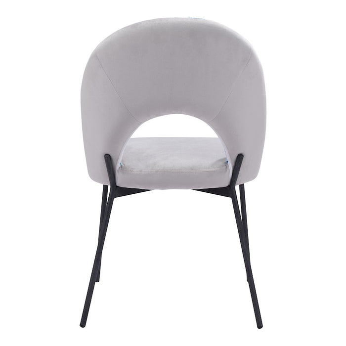 Zuo Modern Torrey Dining Chair Set of 2, Multicolor Print/Gray