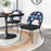 Zuo Modern Merion Dining Chair Set of 2, Multicolor Print/Black