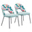 Zuo Modern Bethpage Dining Chair Set of 2, Multicolor Print/Green - 109367