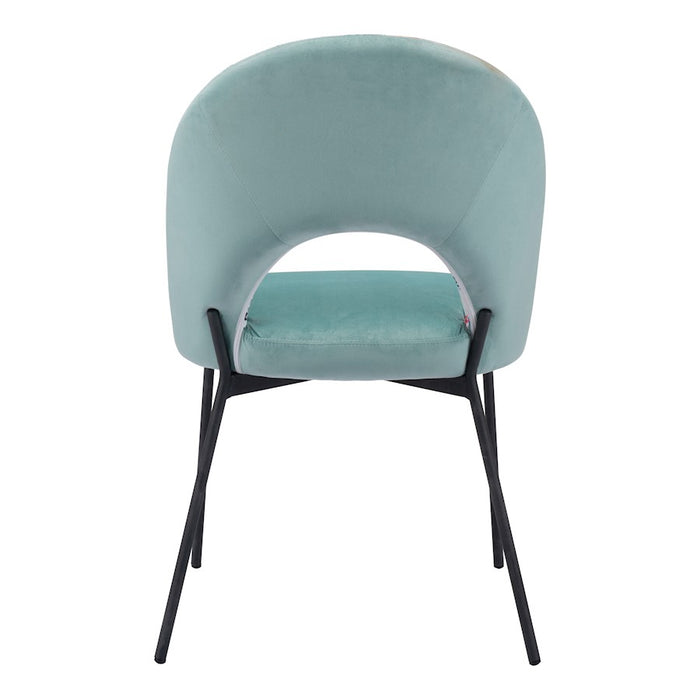 Zuo Modern Bethpage Dining Chair Set of 2, Multicolor Print/Green