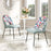 Zuo Modern Bethpage Dining Chair Set of 2, Multicolor Print/Green
