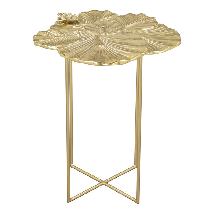 Zuo Modern Lotus Side Table, Gold