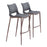 Zuo Modern Ace BarStool Set of 2, Dark Gray/Walnut - 109389