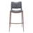 Zuo Modern Ace BarStool Set of 2, Dark Gray/Walnut