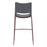 Zuo Modern Ace BarStool Set of 2, Dark Gray/Walnut